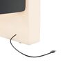 vidaXL Tagesbett mit Matratze USB Creme Stoff 90x200 cm