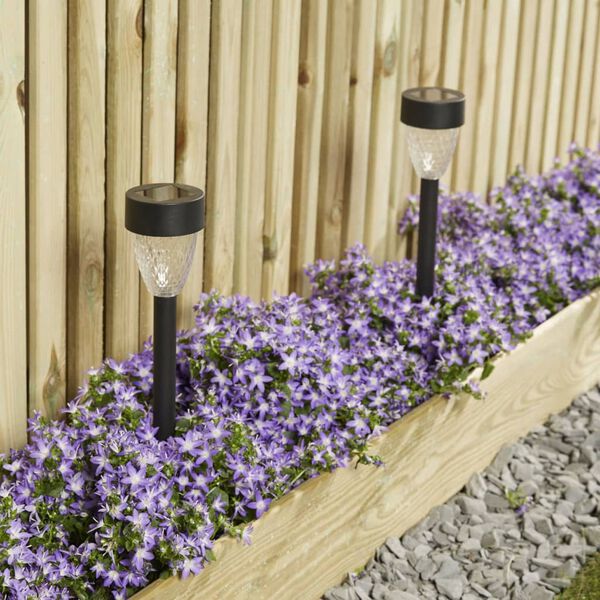 Luxform LED-Garten-Solarleuchten Montpellier 4 Stk. Schwarz