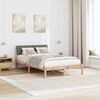 vidaXL Bettgestell Braun und Dunkelgrau 120 x 190 cm Massivholz Kiefer