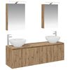 vidaXL Badezimmerschrank-Set 5 pcs Artisan-Eiche Holzwerkstoff
