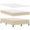 vidaXL LED Boxspringbett Hellgrau und Wei&szlig; 120 x 200 cm Cordstoff