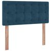 vidaXL Ottoman-Bett mit Matratze & LEDs Dunkelblau 90x190 cm Samt