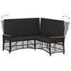 vidaXL Garten Liegesofa Set Schwarz 164 x 164 x 112 cm Poly-Rattan