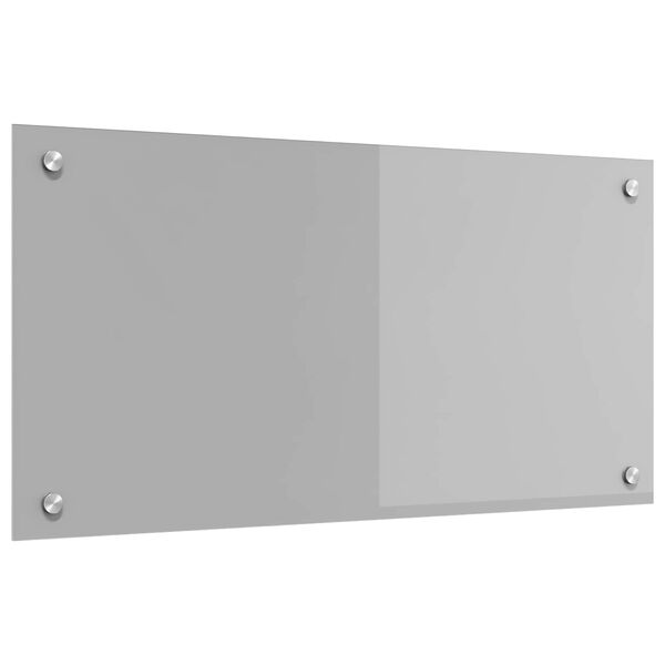 vidaXL K&uuml;chenr&uuml;ckwand Hellgrau 80 x 40 cm Geh&auml;rtetes Glas