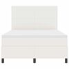 vidaXL Boxspringbett Creme und Wei&szlig; 203 x 160 x 128 cm Cordstoff