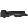 vidaXL 6-tlg. Garten-Lounge-Set mit Auflagen Poly Rattan Schwarz