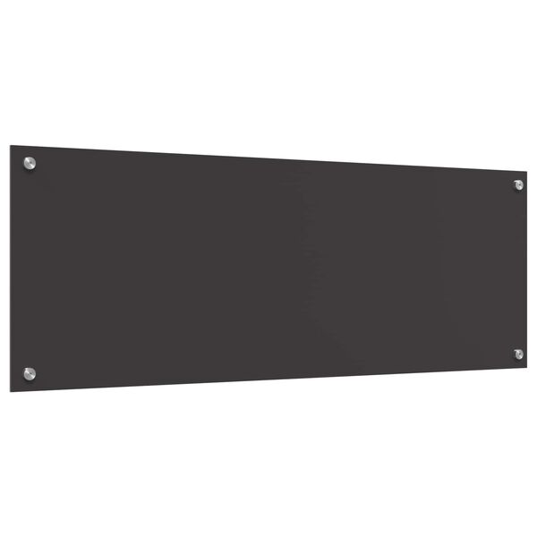 vidaXL K&uuml;chenr&uuml;ckwand Dunkelgrau 110 x 40 cm Geh&auml;rtetes Glas