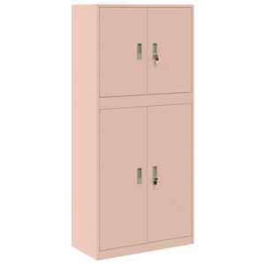 vidaXL Aufbewahrungsschrank 2 stk. Rosa 80 x 40 x 175 cm Stahl