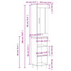 vidaXL Highboard R&auml;uchereiche 34,5x34x180 cm Holzwerkstoff