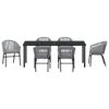 vidaXL Garten Essgruppe 7 pcs Anthrazit Pulverbeschichteter Stahl