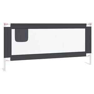 vidaXL Kleinkind-Bettschutzgitter Dunkelgrau 200x25 cm Stoff