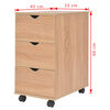 vidaXL Schubladenelement 33&times;45&times;60 cm Eichenbraun