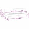vidaXL Eckbettgestell Creme 100 cm x 200 cm Stoff und Sperrholz