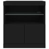 vidaXL Sideboard mit LED-Leuchten Schwarz 60x37x67 cm