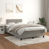 vidaXL Boxspringbett mit Matratze Hellgrau 120x190 cm Samt