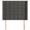 vidaXL Kopfteil mit Ohren Dunkelgrau 103x16x118/128 cm Samt