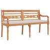vidaXL Batavia-Bank mit Kissen 150 cm Massivholz Teak