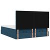 vidaXL Ottoman-Bett mit Matratzen Dunkelblau 160x200 cm Samt
