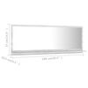 vidaXL Badspiegel Betongrau 100x10,5x37 cm Holzwerkstoff