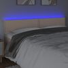 vidaXL LED Kopfteil Cappuccino-Braun 200x5x78/88 cm Kunstleder