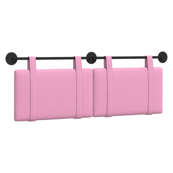 vidaXL H&auml;ngevorderseite Wandmontiert Uni Rosa 150 x 55 x 5 cm Stoff