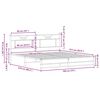 vidaXL Metallbett ohne Matratze Braun Eichen-Optik 183x213 cm