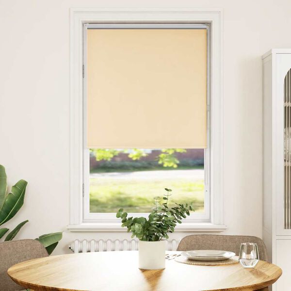 vidaXL Verdunkelungsrollo Beige 85x130cm Stoffbreite 80,7 cm Polyester