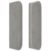 vidaXL LED Kopfteil Hellgrau 183x16x78/88 cm Samt