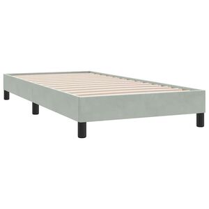 vidaXL Bettgestell ohne Matratze Hellgrau 90x210 cm Samt