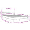 vidaXL Bettgestell Schwarz 120x200 cm Holzwerkstoff und Metall