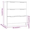 vidaXL Sideboard Grau Sonoma 60x30x70 cm Holzwerkstoff