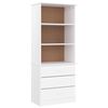 vidaXL B&uuml;cherregal mit Schubladen ALTA Wei&szlig; 60x35x142 cm Kiefernholz
