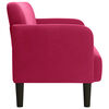 vidaXL Zweisitzer-Sofa Weinrot 109 cm Samt
