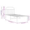 vidaXL Bettgestell mit Kopfteil Metall Schwarz 80x200 cm