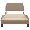 vidaXL Bettgestell "Dover" Cappuccino-Braun 90x200 cm Kunstleder