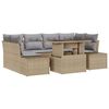 vidaXL Garten-Sofa-Set 7 Stk. Beige und Hellgrau