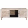 vidaXL Couchtisch mit Regal Beige 100 x 54 x 40 cm Massivholz Akazie