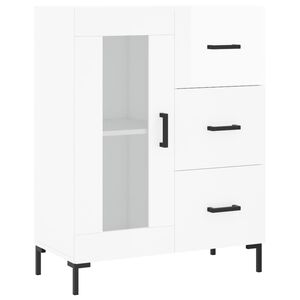 vidaXL Sideboard Hochglanz-Wei&szlig; 69,5x34x90 cm Holzwerkstoff