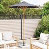 vidaXL Garten-Sonnenschirm Dunkelgrau &Oslash; 270 x 260 cm Bambus