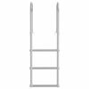 vidaXL 3-Stufen Dockleiter Silber 45 x 11,5 x 134 cm Aluminium