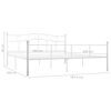 vidaXL Bettgestell Wei&szlig; Metall 180&times;200 cm