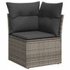 vidaXL Gartensofa-set mit Kissen 4 pcs Grau Poly-Rattan