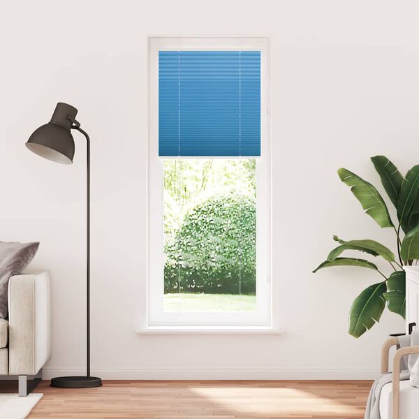 vidaXL Plissee Blau 70x200 cm Stoffbreite 69,4 cm Polyester