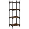 vidaXL B&uuml;cherregal 4 B&ouml;den R&auml;uchereiche 40x30x120 cm Holzwerkstoff