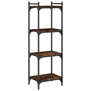 vidaXL B&uuml;cherregal 4 B&ouml;den R&auml;uchereiche 40x30x120 cm Holzwerkstoff