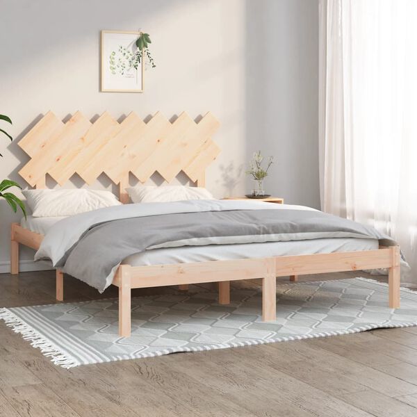 vidaXL Massivholzbett 150x200 cm