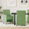 vidaXL Esszimmerst&uuml;hle mit Rollen 2 pcs Hellgr&uuml;n 58 x 65 x 98 cm Samt