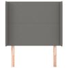 vidaXL Kopfteil mit Ohren Dunkelgrau 93x16x118/128 cm Stoff