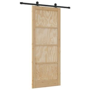 vidaXL Schiebet&uuml;r ORKDAL Natur 86 x 211 cm Massives Kiefernholz