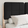 vidaXL Bettgestell mit gepolstertem Kopfteil Schwarz 120 x 190 cm